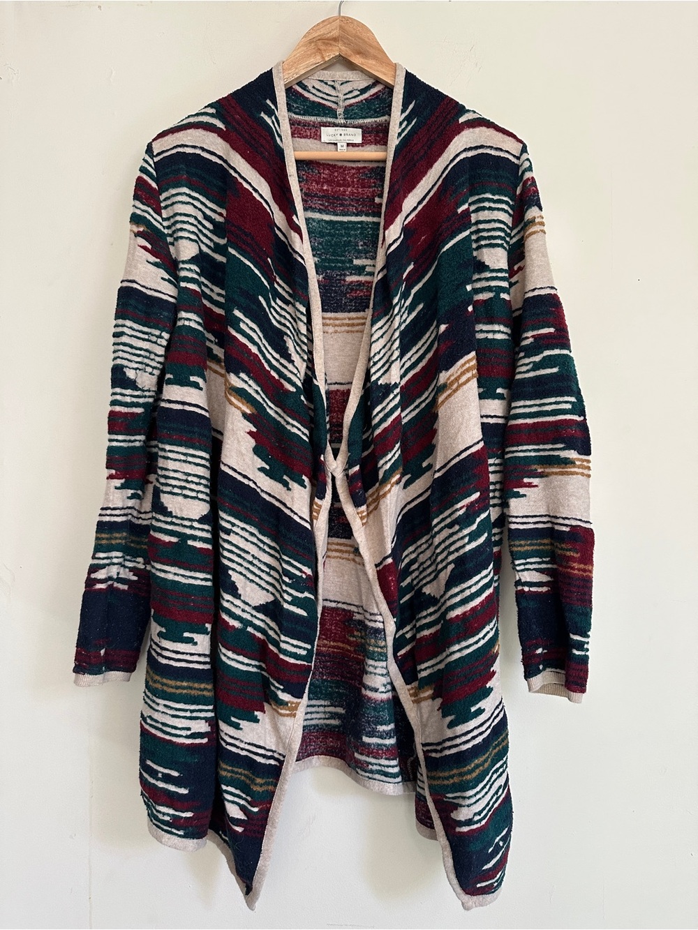 Lucky Brand Aztec Drape Cardigan